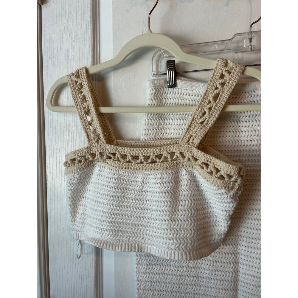 House of Harlow White Knit Two Piece Set Large - Picture 2 of 6